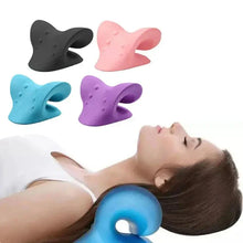 Load image into Gallery viewer, Neck Stretcher &amp; Cervical Traction Massager Pillow for Shoulder &amp; Spine Relief
