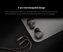 Load image into Gallery viewer, KEFINE Delci 10mm DLC+PU Diaphragm Dynamic Driver Hifi Wired IEM Earphones with CNC Metal &amp; Detachable 0.78mm 2pin 3.5mm Cable
