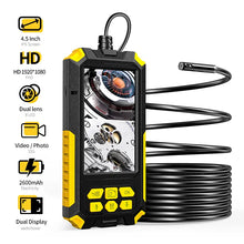 Load image into Gallery viewer, 4.5 &quot;IPS Screen Dual Lens Industrial Endoscope 2.0 MP Bore Scope Snake Camera IP68 Sewer Pipe Drain Inspection Camera with 8 LED
