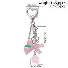 Load image into Gallery viewer, Y2K Fashion Flower Star Love Bow Strawberry Pendant Acrylic Keychain Student Women's Bag Backpack Pants Chain Accessories
