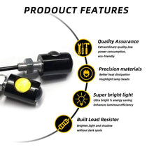 Load image into Gallery viewer, Universal Motorcycle LED Eagle Eye Shape Mini License Plate Light Turn Signal Turn Indicator Tail Rear Light Brake Fog Lamp Bulb
