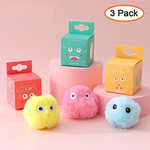 Load image into Gallery viewer, Smart Fluffy Plush Cat Ball Toys Interactive Chirping Balls Cat Kicker Toys 3 Lifelike Sounds Fun Kitty Kitten Toys  Interactive Electric Cat Ball with Sound
