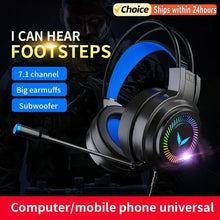 Load image into Gallery viewer, G58 G60 Gaming Headset 7.1 Stereo SVirtual Surround Bass Earphone Headphone with Mic LED Light for Computer PC Gamer Foldable
