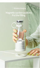 Load image into Gallery viewer, Portable Blender Juicer Bottle Mixer Electric Wireless Charge Mini Fruit Mixers Juicer Cup Blender Milkshake Juice Maker Machine Portable Mini Blender with Wireless Charging for Home, Office &amp; Outdoor Juicer
