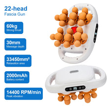 Load image into Gallery viewer, 22-Head Fascia Gun High-Frequency Vibration Body Massage Gun Back and Waist Massager Neck Shoulder Massager Muscle masajeador
