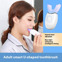Load image into Gallery viewer, Electric U-Shaped Toothbrush for Adults - Soft-Bristles Teeth Whitening Kit, Oral Care with Auto-Timing &amp; 360° Gum Protection
