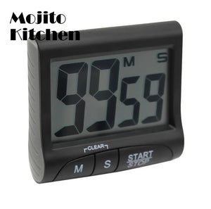 Portable Digital Countdown Timer Clock Large LCD Screen Alarm for Kitchen Cook Kitchen Timer Stopwatch