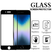 Load image into Gallery viewer, 3PCS Full Cover Tempered Glass For iPhone SE  2022 2020 7 8 Plus Screen Protector Black Edge On iPhone SE3 SE2 Protective Glass Anti Fingerprint Film Screen Protector for iPhone
