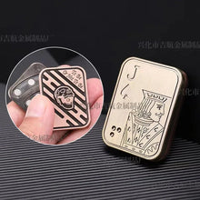 Load image into Gallery viewer, Fidget Spinner KK Pop Fingertip Gyro Solution Pressure Reduction Toy Push Poker Push Card EDC stainless Steel Toys Adult Gifts
