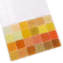 Load image into Gallery viewer, 5200Pcs Glass Rice Beads Jewelry Making Kit – 24-Grid Box for DIY Bracelets, Earrings &amp; Kandi Accessories | Handmade Craft Supplies Set
