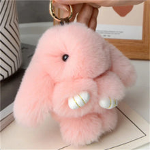 Load image into Gallery viewer, 15cm Rabbit Fur Keychain – Cute Bag &amp; Car Pendant Accessory for Women
