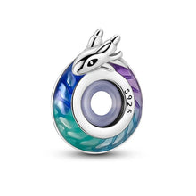 Load image into Gallery viewer, 100% 925 Sterling Silver Rainbow Zircon Butterfly Dragon Silicone Stopper Charms - Colorful Beads for DIY Bracelets, Customizable Jewelry for All Occasions

