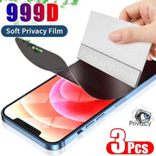 Load image into Gallery viewer, 3Pcs Anti-Spy Film for IPhone 13 Pro Max 12 Mini 7 8 Plus Privacy Screen Protector Military Grade Shatterproof HD Bubble Free Screen Protector for IPhone 11 PRO XS MAX X XR SE
