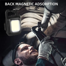 Load image into Gallery viewer, Super Bright MINI COB Keychain Flashlight Charging Lamp Camping Lights with Magnet 3 Lighting Modes for Camping Home
