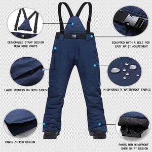 Men's Skiing Pants Brands New Warm Outdoor Sports Waterproof Thinken Women's Snow Trousers Suspenders Winter Snowboard Pants Men