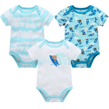Load image into Gallery viewer, 3/6 PCS Baby Cotton Bodysuits Set Short Sleeve Summer Outfits for Newborn Boys &amp; Girls 0–12 Months
