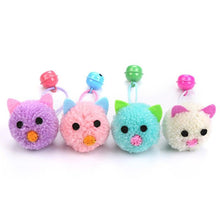 Load image into Gallery viewer, 4pcs/lot Plush Mouse Cat Toy Cute Bell Mice Funny Cat Toys Cute Plush Teeth Cleaning Balls Chewing Soft Molar Toy Faux Pet Toy Colorful Plush Mouse Head with Bell Rope Cat Toy Interactive Cat Toy
