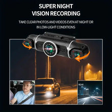 Load image into Gallery viewer, Car camera 3 inch car recorder left and right 4 channels 4 screens, 24 hours for the vehicle to record parking monitoring, multi
