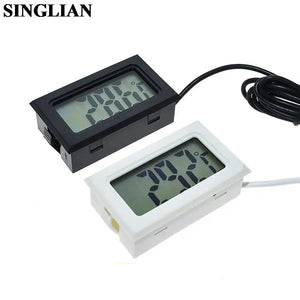 Embedded Electronic LCD Digital Display Thermometer Refrigerator Fish Tank Temperature Measurement 1/2/3M Waterproof Probe Cable