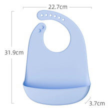 Load image into Gallery viewer, Baby Bib Adjustable Waterproof Bibs Babies Soft Edible Silicone Newborn Saliva Dripping Towel Drooling Children Scarf BPA Free
