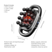 Load image into Gallery viewer, High-Power 16 Head Percussion Massage Gun - 48kg Deep Tissue Relief for Athletes &amp; Fitness Enthusiasts Body Massager
