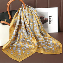 Load image into Gallery viewer, Luxury Satin Silk Square Scarf – Shawl, Hijab &amp; Fashion Wrap 2023
