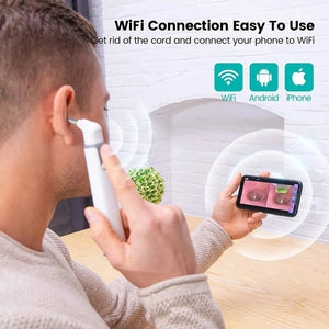 Otoscope Ear Wifi 3PCS  Wireless Portable Visual Earwax Cleaning Medical Endoscope Camera for iPhone Android Phone Smart Home