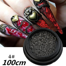 Load image into Gallery viewer, 100/50cm Luxury Crystal Chain Nail Charms - 1.5/2mm Clear &amp; AB Diamond Nail Art Decoration
