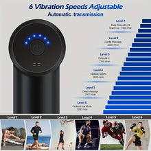 Load image into Gallery viewer, Mini Fascia Massage Gun Electric Massager Body Relaxation Belt 4 Replaceable Heads Fitness Equipment Fascia Gun
