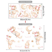 Load image into Gallery viewer, Pink Cartoon Bear Wall Stickers for Kids &amp; Nursery Room Decor
