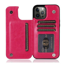 Load image into Gallery viewer, Wallet Stand Cover Flip Leather Case For iPhone 14 Pro Max 13 Pro Max 12 Pro Max 11 Pro Max Soft PU Leather Card Case With Kickstand Slim Double Magnetic Clasp Protective Cover
