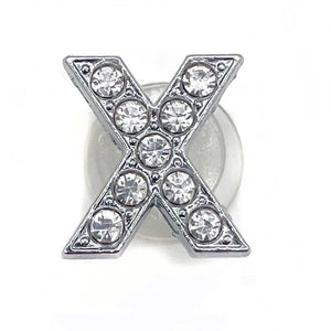 1pcs Metal Shoes Charms Accessories Garden Rhinestones Letters Shoe Decorations Diy Charm For Crocs Pins Chain X-mas Women Gifts
