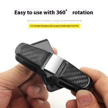Load image into Gallery viewer, 80-degree Rotating Multi-functional Car Eyeglass Storage Clip Bidirectional Automobile Eyeglass Clip Holder for Easy Access
