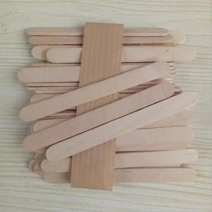 50PCS Disposable Woman Wooden Waxing Wax Spatulas Spatula Tongue Depressor Hair Removal Stick Wax Medical Stick Beauty Health