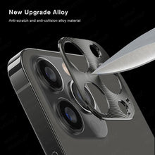 Load image into Gallery viewer, Alloy Camera Protector For Iphone 13 12 14 11 Pro Max Mini Plus Protective Full Cover Ring Textured Phone Lens Film Iphone14 Aluminum Alloy Camera Protector For Iphone
