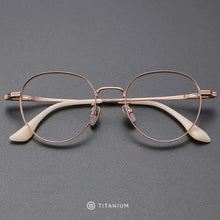 Load image into Gallery viewer, YIMARUILI Luxury Titanium Round Glasses – Retro Wide-Rimmed Frame
