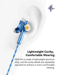 NiceHCK EB2S PRO HIFI Wired Microphone Earphone 15.4mm Dynamic Unit Earbud Bass Headset With Silver Plated OCC Mixed Cable IEM