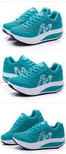 Load image into Gallery viewer, Running Shoes for Women 2022 Fashion Mesh Breathable Sneakers Lace Up Wedge Platform Shoes Ladies Outdoor Casual Sport Shoes
