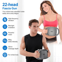 Load image into Gallery viewer, 22-Head Fascia Gun High-Frequency Vibration Body Massage Gun Back and Waist Massager Neck Shoulder Massager Muscle masajeador
