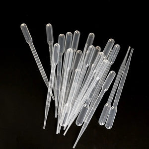 20 Pieces of Scientific Laboratory Transfer Pipette 3ML Plastic Transparent Disposable Safety Dropper Graduation Supplies