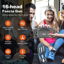 Load image into Gallery viewer, 16-Head Fascia Gun High-Frequency Vibration Body Massage Gun Waist and Back  Massager Neck Shoulder Massager Muscle masajeador
