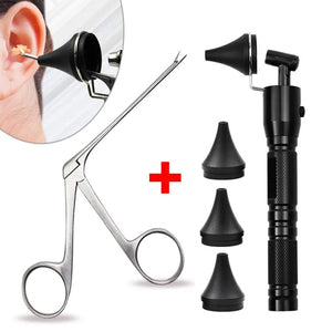 Ear Pick Endoscope Earwax Remover Hartmann Micro Alligator Crocodile Forceps Earpick Nose Operational Cleaner Clip Tweezers Set