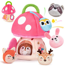 Load image into Gallery viewer, Soft Baby Beehive Toy with 5 Sensory Rattles for 6-12 Months
