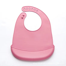 Load image into Gallery viewer, Baby Bib Adjustable Waterproof Bibs Babies Soft Edible Silicone Newborn Saliva Dripping Towel Drooling Children Scarf BPA Free
