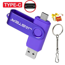 Load image into Gallery viewer, TYPE-C USB Flash Drive 128GB Real Capacity Pen Drive 64GB Free Key Chain Memory Stick Creative Business Gift Red U Disk Blue 32G
