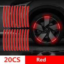 Load image into Gallery viewer, Car Wheel Hub Reflective Stripes Door Handle Safety Warning Sticker Car Rear Warning Tape Automobile Sticker Exterior Accessorie
