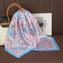 Load image into Gallery viewer, Luxury Satin Silk Square Scarf – Shawl, Hijab &amp; Fashion Wrap 2023
