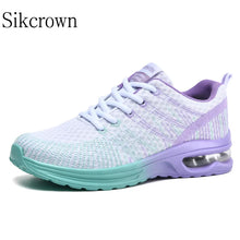 Load image into Gallery viewer, Purple Female Running Sneakers Sport Shoes Women Luxury Brand Breathable Sneaker Air Light Mesh Lace-Up Chaussure Fashion Sneake
