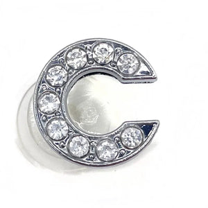 1pcs Metal Shoes Charms Accessories Garden Rhinestones Letters Shoe Decorations Diy Charm For Crocs Pins Chain X-mas Women Gifts