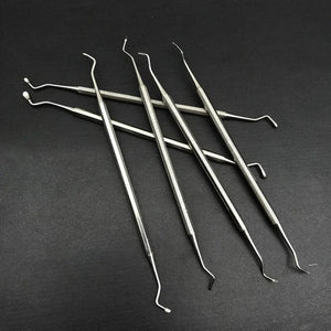 6pcs/set Dental Excavator Set of 6 Restorative Spoon Dental Instrument Tooth Whitening Pick Whientener Bleah Remove Stain